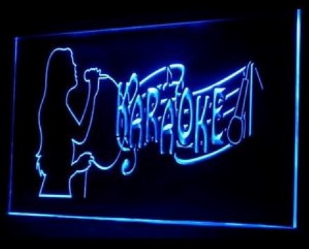 Karaoke Singing Lady LED Neon Sign